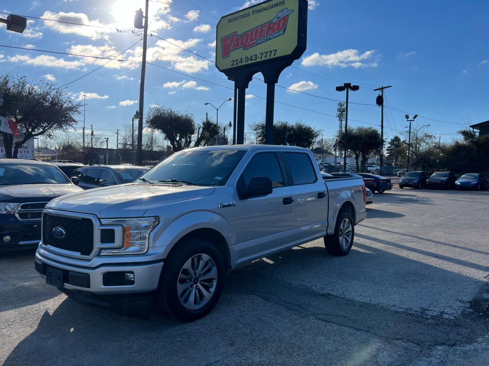 2018 Silver Ford F-150 King-Ranch SuperCrew 5.5-ft. 2WD (1FTEW1CP0JK) with an 2.7L V6 DOHC 24V engine, 6A transmission, located at 945 E. Jefferson Blvd, Dallas, TX, 75203, (214) 943-7777, 32.752514, -96.811630 - Photo #0