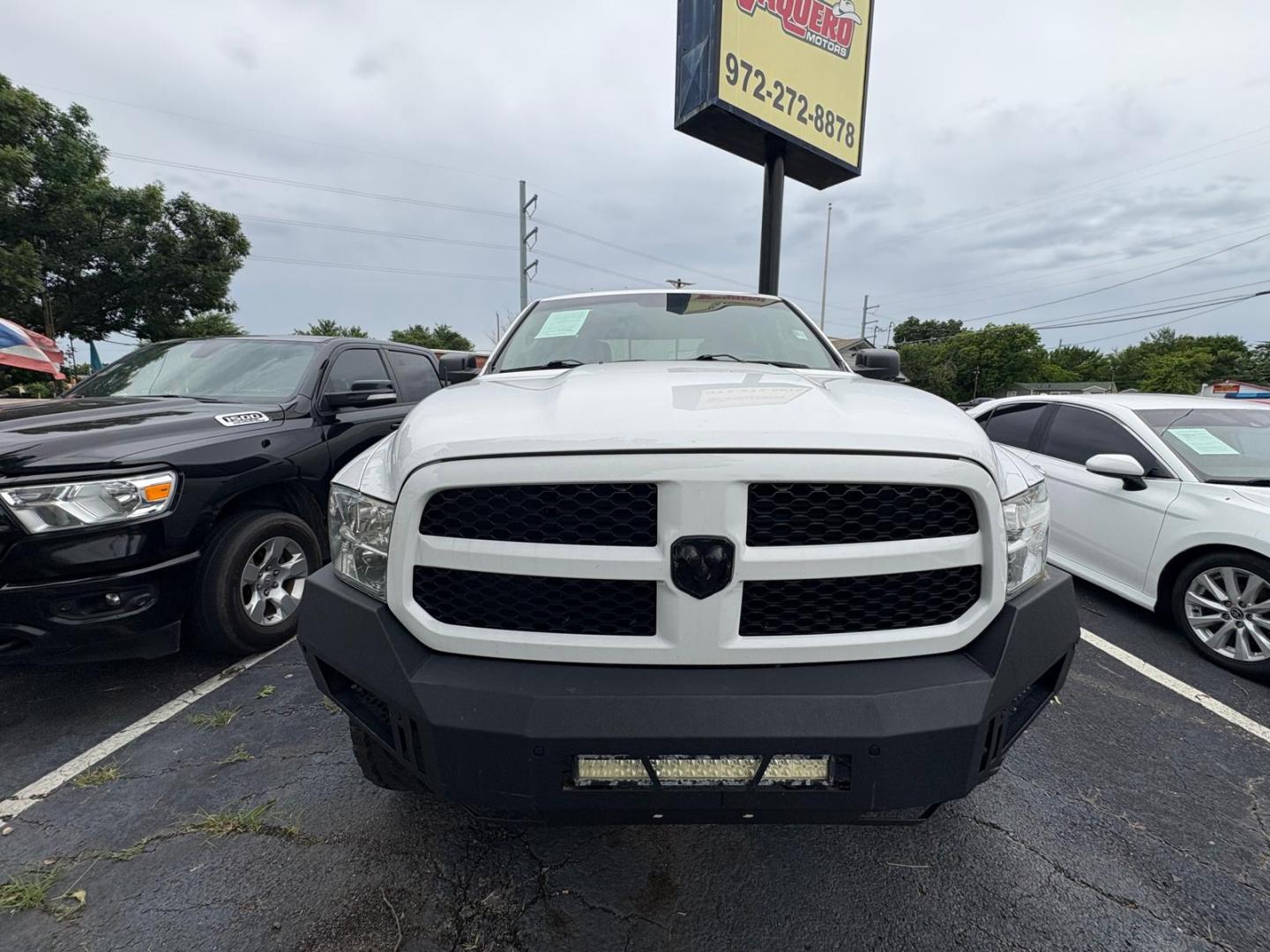 2017 White RAM 1500 SLT Quad Cab 4WD (1C6RR7GT6HS) with an 5.7L V8 OHV 16V engine, 8A transmission, located at 945 E. Jefferson Blvd, Dallas, TX, 75203, (214) 943-7777, 32.752514, -96.811630 - Photo#1