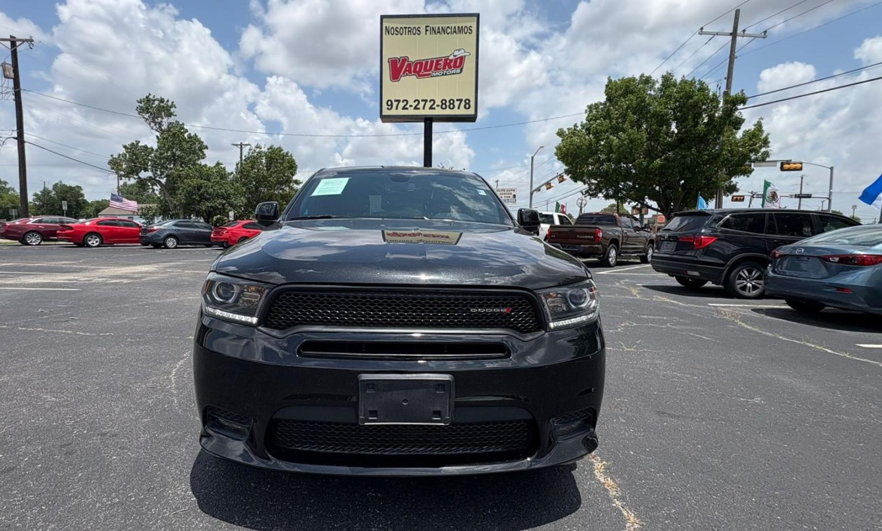 2019 Black Dodge Durango GT 2WD (1C4RDHDG7KC) with an 3.6L V6 DOHC 24V engine, 8A transmission, located at 945 E. Jefferson Blvd, Dallas, TX, 75203, (214) 943-7777, 32.752514, -96.811630 - Photo#1