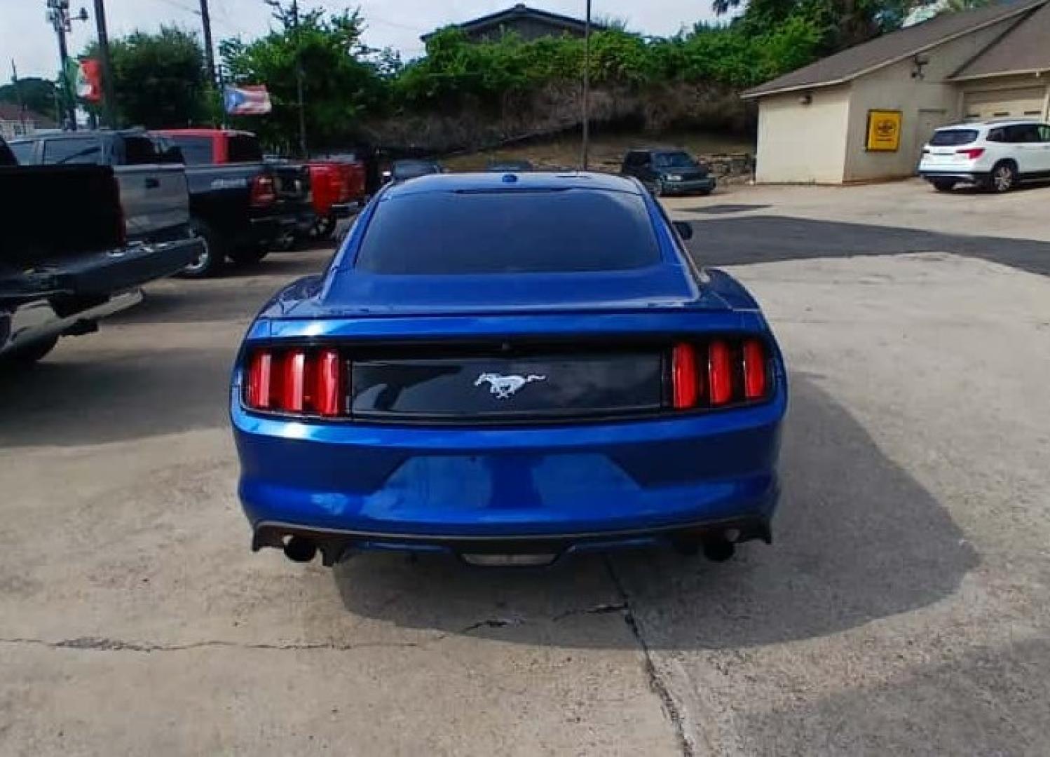 2017 Blue Ford Mustang EcoBoost Coupe (1FA6P8TH4H5) with an 2.3L L4 DOHC 16V engine, located at 945 E. Jefferson Blvd, Dallas, TX, 75203, (214) 943-7777, 32.752514, -96.811630 - Photo#3