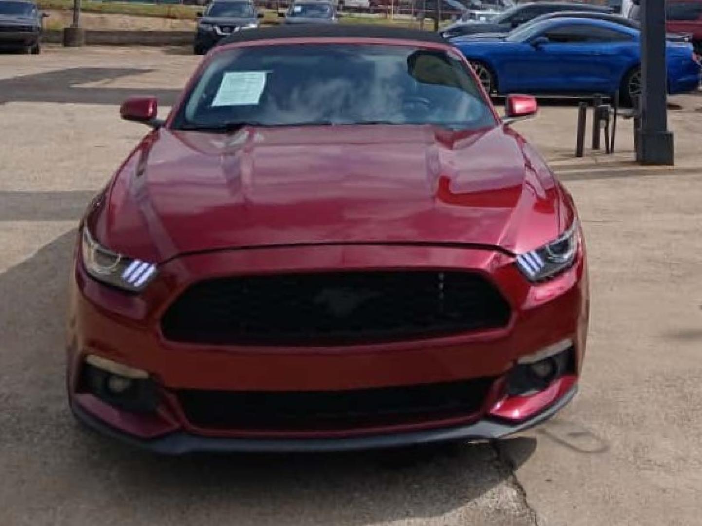2017 Red Ford Mustang EcoBoost Premium Convertible (1FATP8UHXH5) with an 2.3L L4 DOHC 16V engine, located at 945 E. Jefferson Blvd, Dallas, TX, 75203, (214) 943-7777, 32.752514, -96.811630 - Photo#1