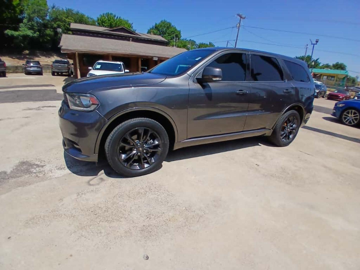 2019 Gray Dodge Durango GT AWD (1C4RDJDG9KC) with an 3.6L V6 DOHC 24V engine, 8A transmission, located at 945 E. Jefferson Blvd, Dallas, TX, 75203, (214) 943-7777, 32.752514, -96.811630 - Photo#0