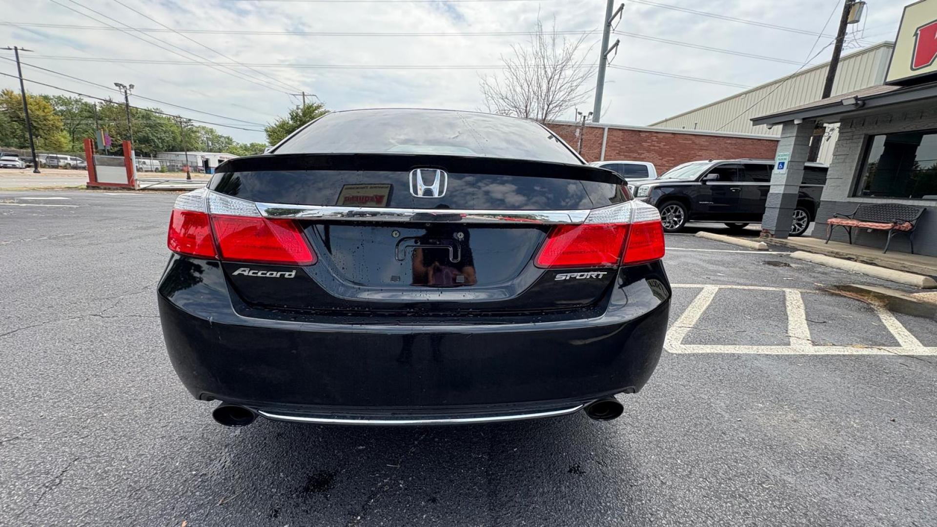 2015 Black Honda Accord Sport Sedan CVT (1HGCR2F5XFA) with an 2.4L L4 DOHC 16V engine, Continuously Variable Transmission transmission, located at 945 E. Jefferson Blvd, Dallas, TX, 75203, (214) 943-7777, 32.752514, -96.811630 - Photo#3